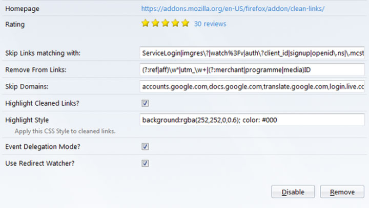 clean-links-firefox