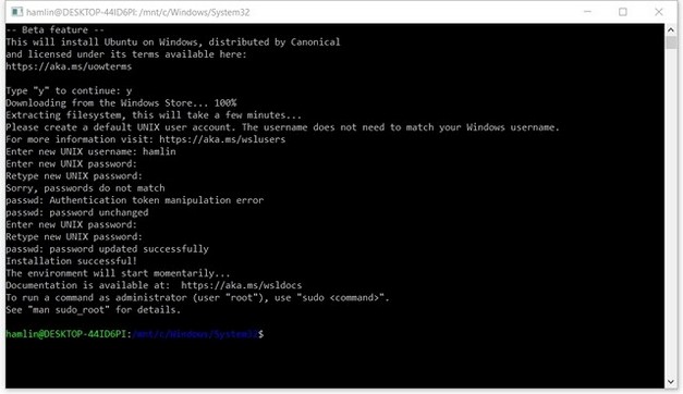 como activar bash windows 9