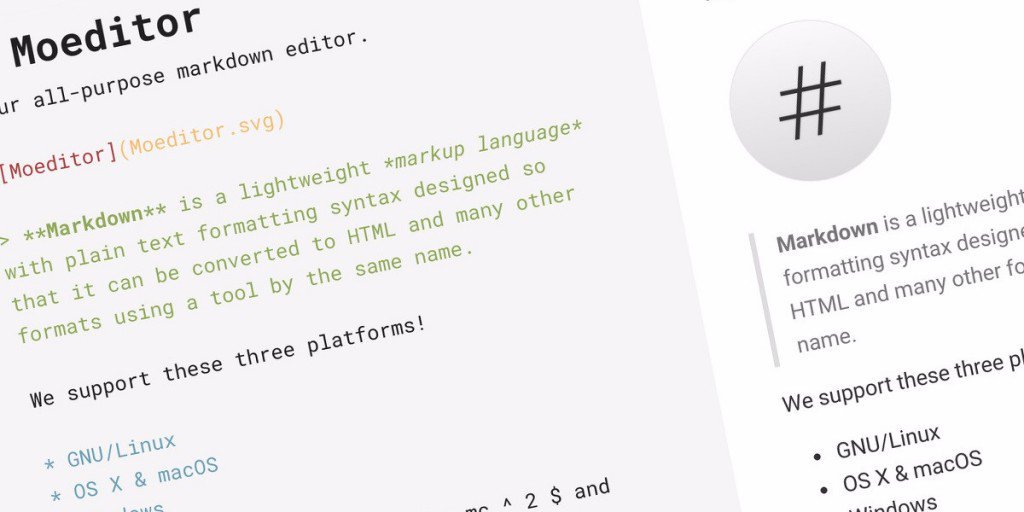 editores de markdown Moeditor