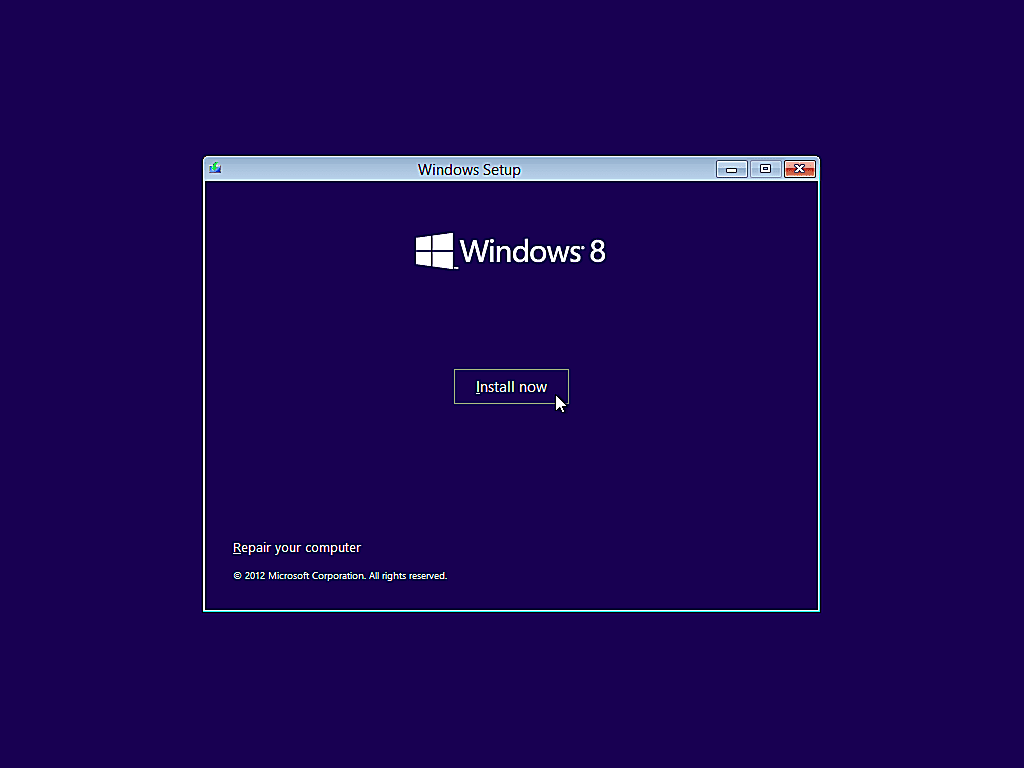 como instalar windows 8 5