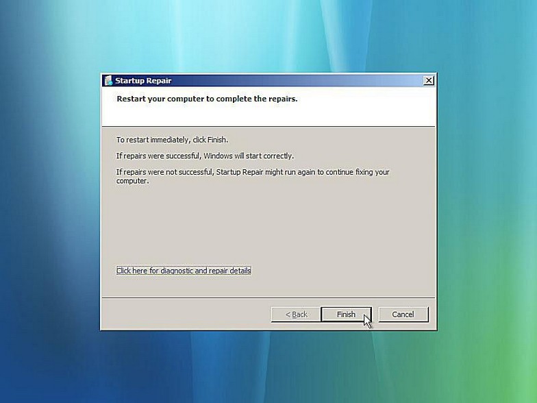 como reparar inicio windows vista 9