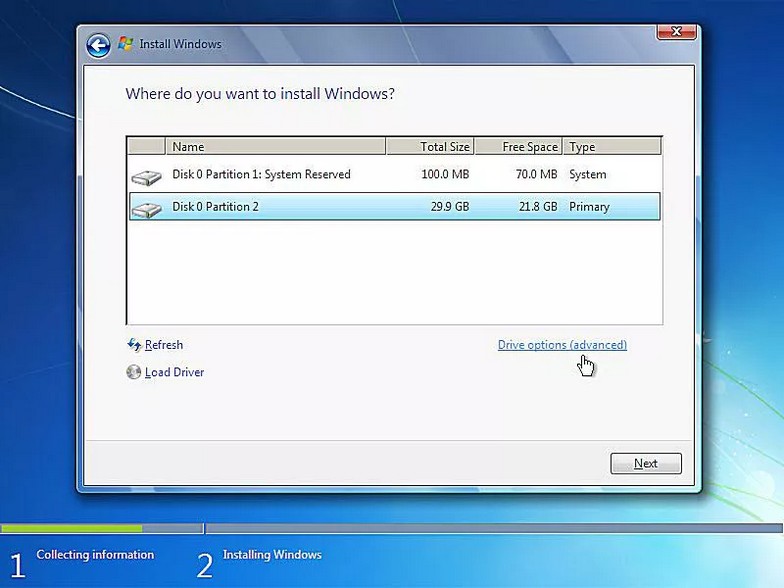 como instalar windows 7 10