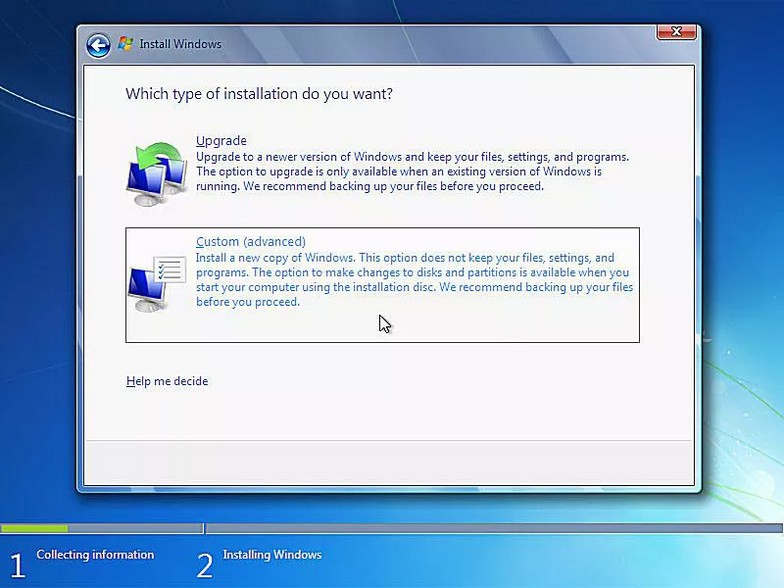 como instalar windows 7 9